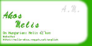 akos melis business card